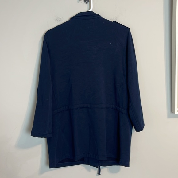 Bailey 44 navy blue button-down sweatshirt jacket cardigan size medium - Picture 4 of 7